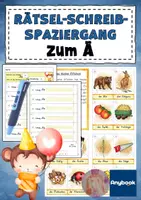 Vorschau - Arbeitsblätter - AnybookPro Material: Rätsel-Schreib-Spaziergang "Ä" - Deckblatt
