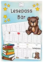 Vorschau - Arbeitsblätter - Lesepass Bär | Klassentiere - Deckblatt