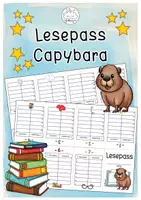 Vorschau - Arbeitsblätter - Lesepass Capybara | Klassentiere - Deckblatt