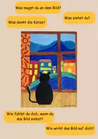 Vorschau - Mal- und Bastelvorlagen - Katze am Fenster Kunst Unterrichtsreihe Malen - Seite 3