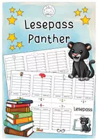 Vorschau - Arbeitsblätter - Lesepass Panther | Klassentiere - Deckblatt