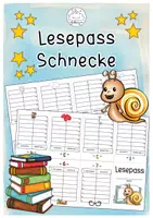 Vorschau - Arbeitsblätter - Lesepass Schnecke | Klassentiere - Deckblatt