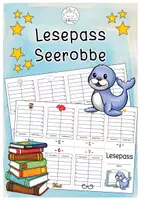 Vorschau - Arbeitsblätter - Lesepass Seerobbe | Klassentiere - Deckblatt