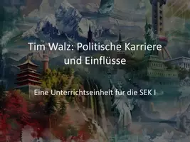 Vorschau - Präsentationen/Tafelbilder - Präsentation: Tim Walz - Biografie | USA Wahl 2024 - Deckblatt