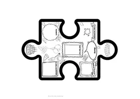Vorschau - Mal- und Bastelvorlagen - Puzzle Steckbrief Gemeinschaftsbild Gemeinschaftspuzzle - Seite 2
