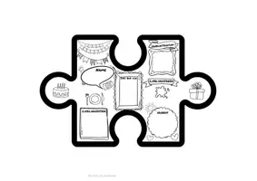 Vorschau - Mal- und Bastelvorlagen - Puzzle Steckbrief Gemeinschaftsbild Gemeinschaftspuzzle - Seite 3