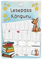 Vorschau - Arbeitsblätter - Lesepass Känguru | Klassentiere - Deckblatt