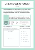 Vorschau - Arbeitsblätter - Lineare Gleichungen lösen (Wiederholung) - Seite 1