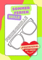 Vorschau - Arbeitsblätter - Sommerferien Brille meine Ferien Ferienbrille Brillen Sommerferienbrille - Deckblatt
