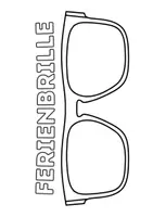 Vorschau - Arbeitsblätter - Sommerferien Brille meine Ferien Ferienbrille Brillen Sommerferienbrille - Seite 1