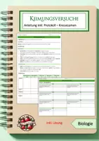 Vorschau - Arbeitsblätter - Versuchsprotokoll: Keimungsversuche mit Kressesamen - Deckblatt