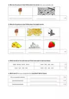 Vorschau - Test - Vorlage für Vokabeltest Englisch (Bausteine und Beispiele) / Vocabulary test template - Seite 1