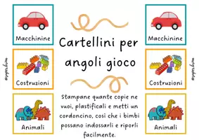 anteprima - Flashcard - Cartellini per angoli gioco - Pagina di copertina