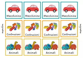 anteprima - Flashcard - Cartellini per angoli gioco - Pagina 1