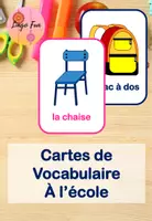 Aperçu - Cartes / Images - Cartes de Vocabulaire à l'École pour FLE - Page de couverture