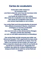 Aperçu - Cartes / Images - Cartes de Vocabulaire à l'École pour FLE - Page 1