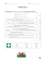 Vorschau - Test - Orange Line 3 Unit 2 Station 1 - Vocabulary test / Vokabeltest - Deckblatt