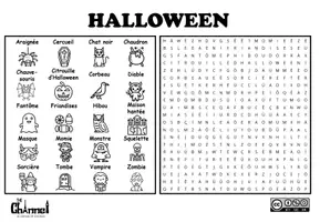 Aperçu - Feuilles d'exercices - VOCABULAIRE D’HALLOWEEN – 20 Mots mêlés - Page 2
