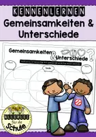 Vorschau - Arbeitsblätter - Gemeinsamkeiten und Unterschiede - Übung zum Kennenlernen - Deckblatt