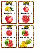 Vorschau - Spiele - I have ... Who has ... ? FRUIT - Deckblatt