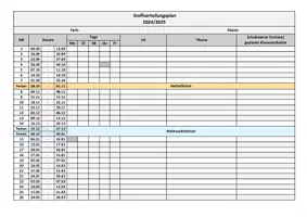 Vorschau - Lehrpläne/Lehrermaterial - Stoffverteilungsplan/Jahresplan für das Schuljahr 2024/2025 Baden-Württemberg - Seite 2