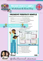 Aperçu - Feuilles d'exercices - PRESENT PERFECT SIMPLE – Mind Map & Worksheet - Page de couverture
