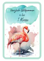 Vorschau - Anderer Materialtyp - Willkommenskärtchen für die Flamingoklasse - Seite 1