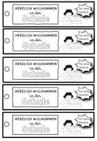 Vorschau - Mal- und Bastelvorlagen - Lesezeichen "Herzlich willkommen in der Schule" Willkommensgruß / Willkommensgeschenk Schuljahresanfang - Seite 2