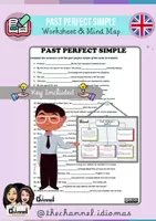 Aperçu - Feuilles d'exercices - PAST PERFECT SIMPLE – Worksheet & Mind Map - Page de couverture