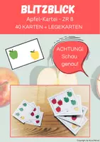 Vorschau - Arbeitsblätter - Kleines Materialpaket: Äpfel - Konzentrationsübung, Schattenbilder, Blitzblick - Seite 1