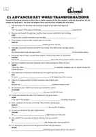 Aperçu - Feuilles d'exercices - C1 Key Word Transformations (12) – 30 Sentences - Page 1