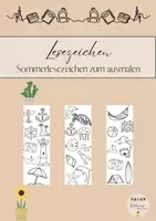 Vorschau - Mal- und Bastelvorlagen - 3 Sommerlesezeichen zum Ausmalen - Deckblatt