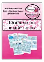 Vorschau - Spiele - Lesespiel / Lesekette - Abenteuer in den Sommerferien - Deckblatt