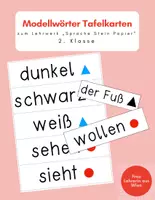 Vorschau - Präsentationen/Tafelbilder - Wortkarten Modellwörter „Sprache Stein Papier 2“ - Deckblatt