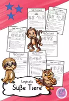 Vorschau - Arbeitsblätter - Logicals: süße Tiere - Deckblatt