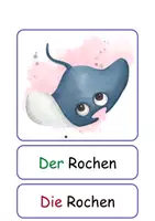 Vorschau - Spiele - XXL Lesekarten/Bildkarten Tiere im Wasser Einzahl und Mehrzahl - DaZ/DaF, Deutsch (Grundschule) - Seite 2