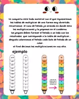 Vista previa - Hojas de trabajo - multiplicaciones de helados - página 1