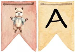 Vorschau - Poster - Wimpelketten Alpakaklasse – Klassentier Lama/Alpaka – Herzlich Willkommen Deko zum Schulstart & Einschulung🦙 - Seite 1