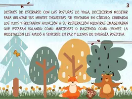 Vista previa - Refuerzo / NEE / Materiales de apoyo - Libro: "El mágico bosque de los amigos" Libro Mindfulness - página 3