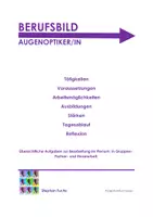 Vorschau - Arbeitsblätter - Berufsbild: Augenoptiker/in - Deckblatt