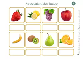 Aperçu - Feuilles d'exercices - Ensemble d'Activités sur le thème des fruits - Page 3