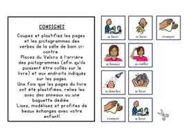 Aperçu - Feuilles d'exercices - Livre Adapté en CAA, Dans la salle de bain Les verbes d'hygiène - Page 2