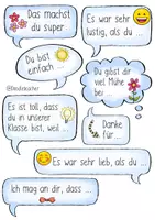 Vorschau - Poster - Warme Dusche - Sprechblasen + Satzanfänge / Grundschule Wertschätzung - Seite 2