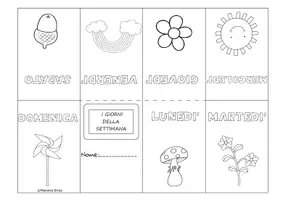 anteprima - Altro tipo di materiale - I giorni della settimana, libretto pieghevole - Pagina 1