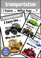 Vorschau - Spiele - I have ... Who has ...? - TRANSPORT - Spiel und Merkblatt - Deckblatt