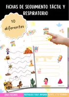 Vista previa - Hojas de trabajo - Fichas TÁCTILES de respiración consciente (Infantil) | 🖐️ Material de Mindfulness y Psicomotricidad (3-6 años) - página 1