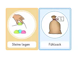 Vorschau - Stationenlernen - Stationenschilder Buchstabenweg, Buchstabeneinführung, Zahlenweg + Clipart - Seite 1