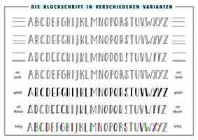 Vorschau - Stundenentwürfe - Blockschrift - How to do - Seite 2