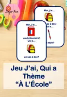 Aperçu - Jeux - Jeu de Vocabulaire J'ai Qui A thème à l'école - Page de couverture
