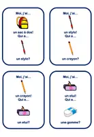Aperçu - Jeux - Jeu de Vocabulaire J'ai Qui A thème à l'école - Page 3